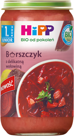 Barszczyk z delikatną wołowiną, po 1. roku HiPP