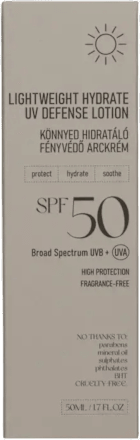 Lightweight Hydrate UV Defense losion za lice SPF50 nerds.