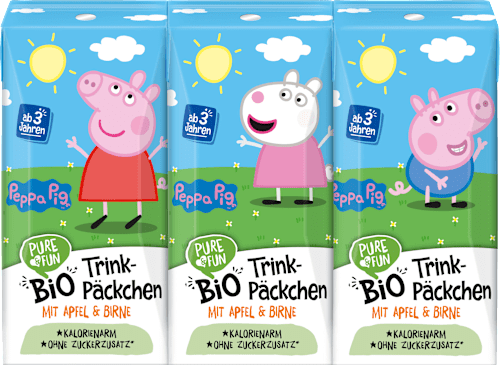 Pure&Fun bio napitak Peppa Pig, 3+ god., 3x200 ml, PURE & FUN