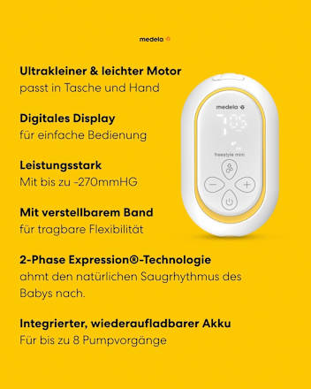 Doppelmilchpumpe Freestyle Mini Hands-free, eletrisch Medela