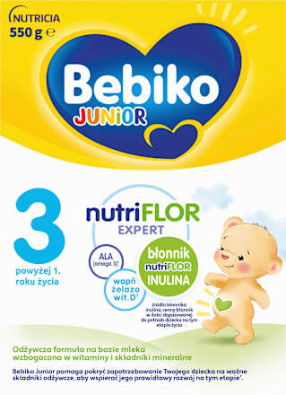 Odżywcza formuła na bazie mleka 3 powyżej 1. roku życia Junior nutriFLOR Expert Bebiko