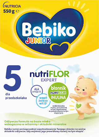 Odżywcza formuła na bazie mleka 5 dla przedszkolaka Junior nutriFLOR Expert Bebiko