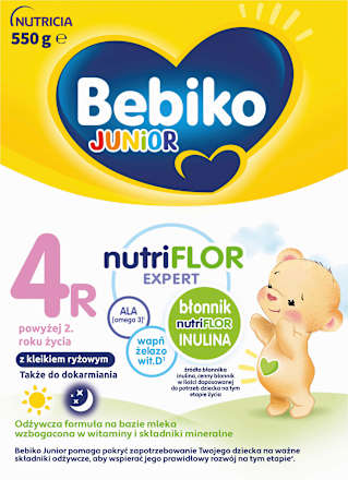 Odżywcza formuła na bazie mleka 4R powyżej 2. roku życia Junior nutriFLOR Expert Bebiko