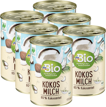 Bio tekoči kokos iz stisnjene kokosove sredice, 6 × 400 ml dmBio