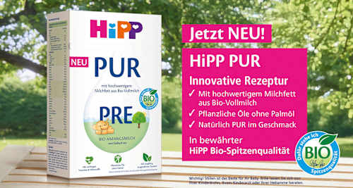 Anfangsmilch Pre PUR von Geburt an HiPP