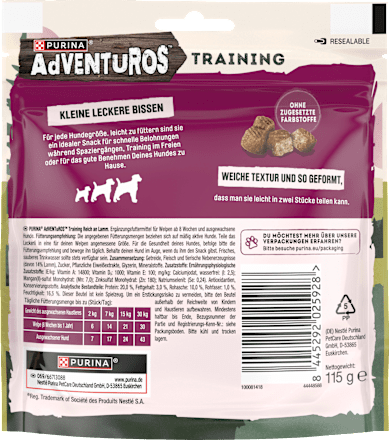 Hundeleckerli mit Lamm, AdVENTuROS Training Purina Adventuros