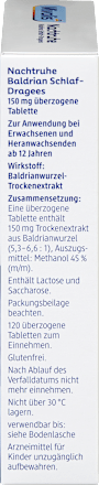 Nachtruhe Baldrian Schlaf-Dragees Mivolis