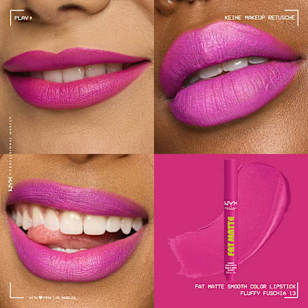 Lippenstift Fat Matte Smooth 13 Fluffy Fuchsia NYX PROFESSIONAL MAKEUP