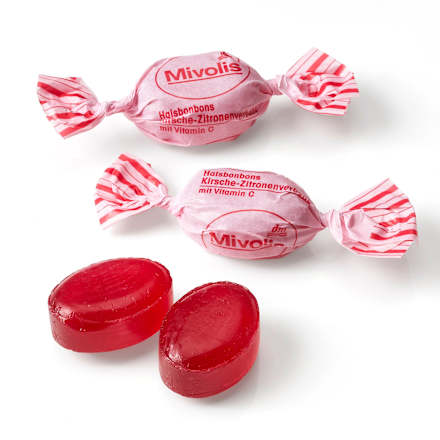 Halsbonbons Kirsche-Zitronenverbene mit Vitamin C Mivolis