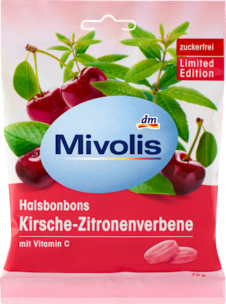 Halsbonbons Kirsche-Zitronenverbene mit Vitamin C Mivolis
