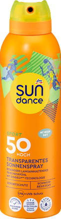 Spray de protecție solară pentru sport, transparent, SPF50 SUNDANCE