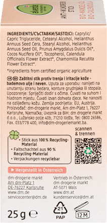 Ochranná tyčinka proti odieraniu s bio mandľovým olejom alverde NATURKOSMETIK