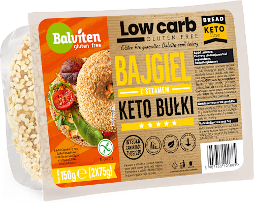 Bajgle z sezamem Keto 2x75g Balviten