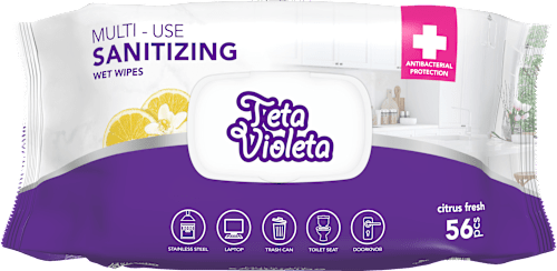 Višenamjenske maramice za dezinfekciju – limun Violeta