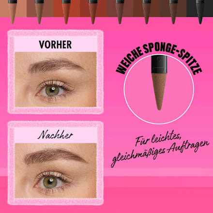 Augenbrauenstift Puder Fluff & Snatch 08 Schwarz NYX PROFESSIONAL MAKEUP