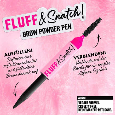 Augenbrauenstift Puder Fluff & Snatch 08 Schwarz NYX PROFESSIONAL MAKEUP