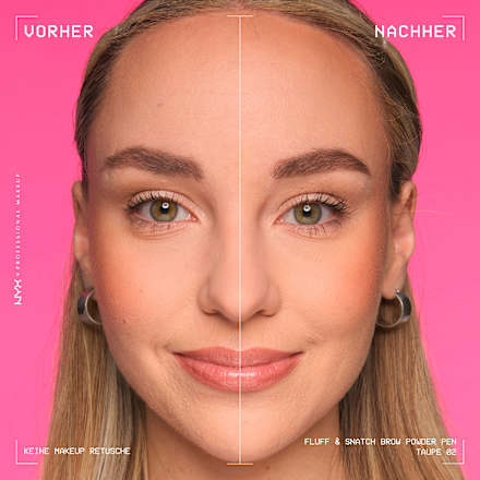 Augenbrauenstift Puder Fluff & Snatch 02 Taupe NYX PROFESSIONAL MAKEUP