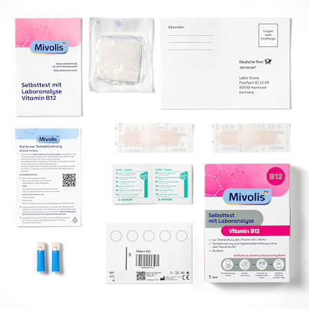 Selbsttest mit Laboranalyse Vitamin B12, 1 Anwendung Mivolis
