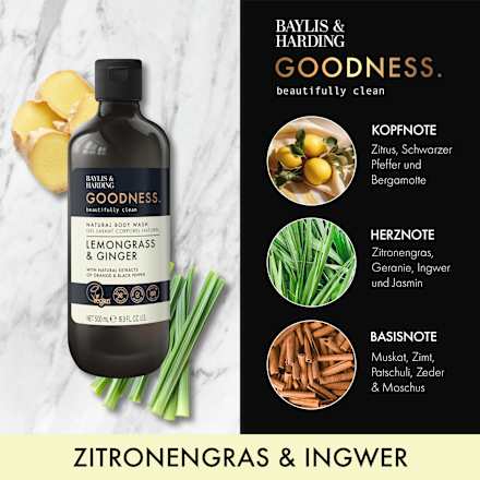 Duschgel Goodness Lemongrass & Ginger Baylis & Harding