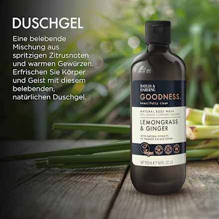 Duschgel Goodness Lemongrass & Ginger Baylis & Harding