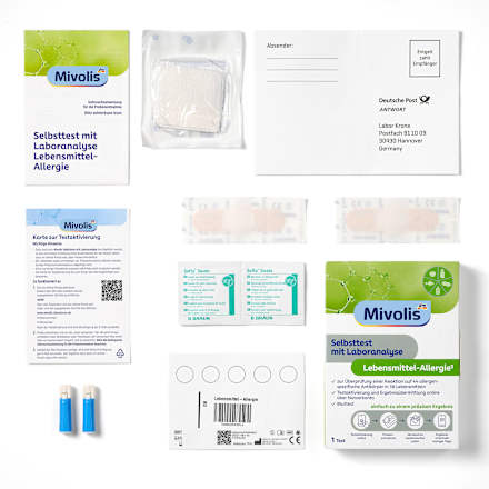 Selbsttest mit Laboranalyse Lebensmittel-Allergie, 1 Anwendung Mivolis