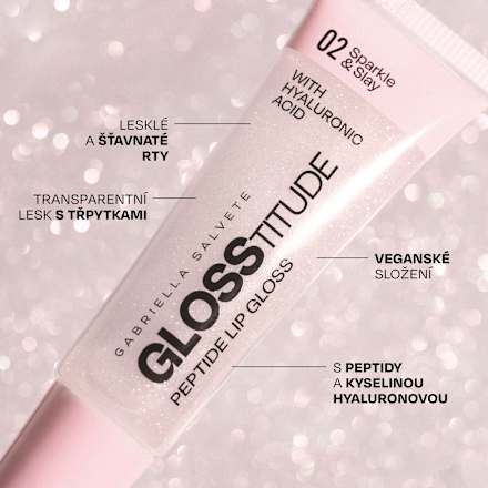 lesk na rty Glosstitude 02 Sparkle Slay GABRIELLA SALVETE