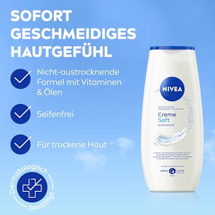 Pflegedusche Creme Soft & Almond Oil NIVEA