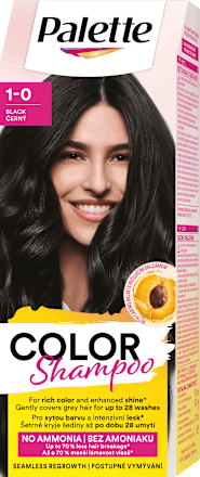 Hajszínező, 1-0 fekete Palette COLOR Shampoo