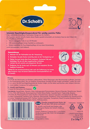 Fußmaske feuchtigkeitsspendend (1 Paar) Scholl