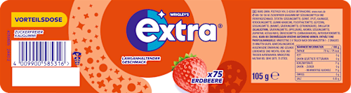 Kaugummi, Erdbeere  EXTRA