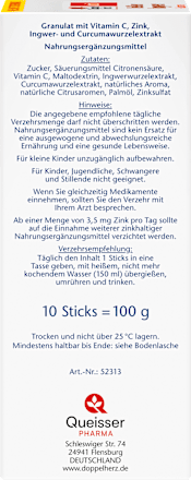 Sticks Heißer Ingwer + Curcuma Doppelherz