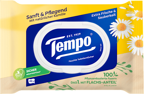 Feuchtes Toilettenpapier sanft & pflegend Kamille Tempo