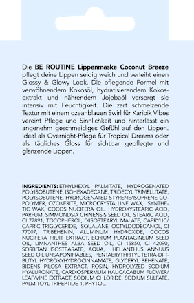 Lippenmaske Coconut Breeze BE ROUTINE