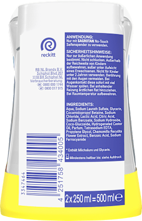 Flüssigseife No-Touch Kamille Nachfüllpack (2x250 ml) Sagrotan