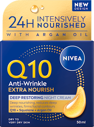 Nočna krema Q10 Anti-Wrinkle Extra Nourish NIVEA
