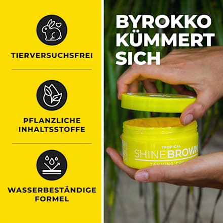Selbstbräunercreme Tropical Shine Brown Byrokko