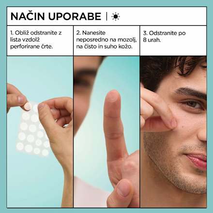 Hidrokoloidni obliži proti mozoljem 8h Pimple Patch Invisible GARNIER PureActive