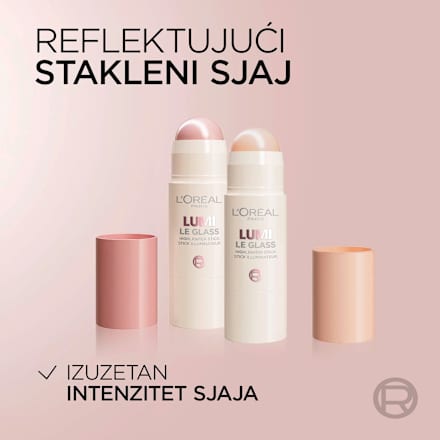 Highlighter u stiku Lumi Le Glass – 620 Glassy Pink Ballet L'ORÉAL PARiS