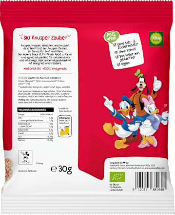Kukuruzne grickalice za djecu Micky i prijatelji – s jagodom, 12+ mj. PURE & FUN