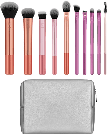 Súprava 10 štetcov a kozmetická taška REAL TECHNIQUES