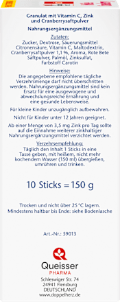 Direkt-Sticks Heiße Cranberry mit Vitamin C und Zink Doppelherz