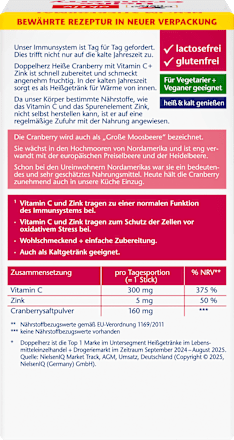 Direkt-Sticks Heiße Cranberry mit Vitamin C und Zink Doppelherz