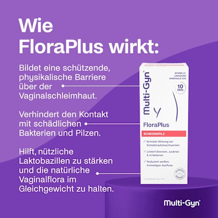 FloraPlus Vaginalgel Scheidenpilz 5 Applikatoren (5x5 ml) Multi-Gyn