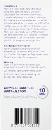 FloraPlus Vaginalgel Scheidenpilz 5 Applikatoren (5x5 ml) Multi-Gyn