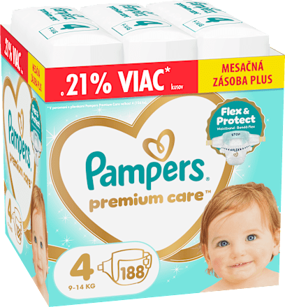 Plienky Premium Care veľ. 4 (9 - 14 kg) Pampers Premium Care