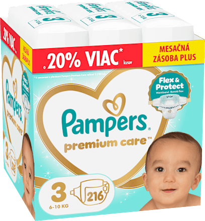 Plienky Premium Care veľ. 3 (6 - 10 kg) Pampers Premium Care