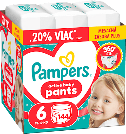 Plienkové nohavičky veľ. 6 (13-19 kg) Monthly Pack Pampers active baby