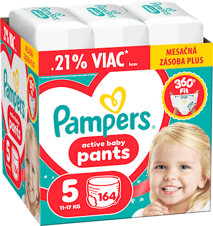 Plienkové nohavičky veľ. 5 (11 - 17 kg) Monthly Pack Pampers active baby