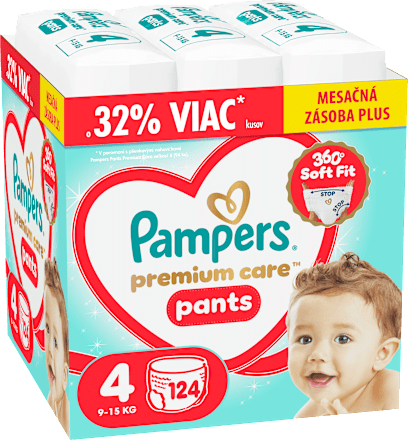 Plienkové nohavičky Premium Care Pants veľ. 4 (9 - 15 kg) Pampers Premium Care