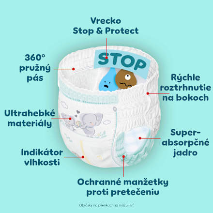 Plienkové nohavičky Premium Care Pants veľ. 4 (9 - 15 kg) Pampers Premium Care